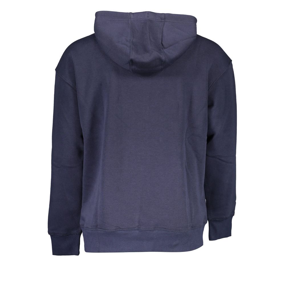 Blue Cotton Men's Sweatshirt Hoodie