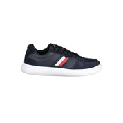 Blue Polyurethane Men Sneaker