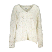 White Acrylic Women Sweater