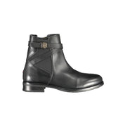 Black Leather Women Boot