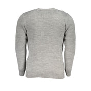 Gray Acrylic Men Sweater