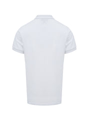 White Cotton Collared Polo Shirt