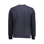 Blue Cotton Men Sweater