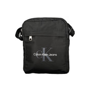 Black Polyester Men Shoulder Bag