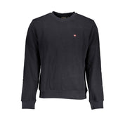 Black Cotton Men Sweatshirt