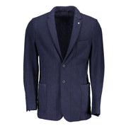 Blu Wool Men Jacket