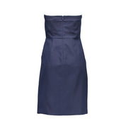 Blue Cotton Women Dress