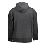Black Cotton Mens Hoodie