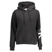 Black Cotton Women Sweatshirt