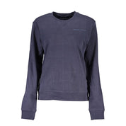 Blue Cotton Women Sweater