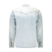 Light Blue Cotton Men Shirt