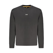Black Cotton Men Sweater