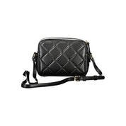 Black Polyurethane Women Shoulder Bag