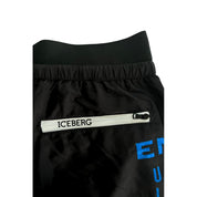Black Polyester Men's Swim Short