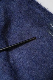 Dark Blue Long Sleeves Overcoat Cardigan Sweater