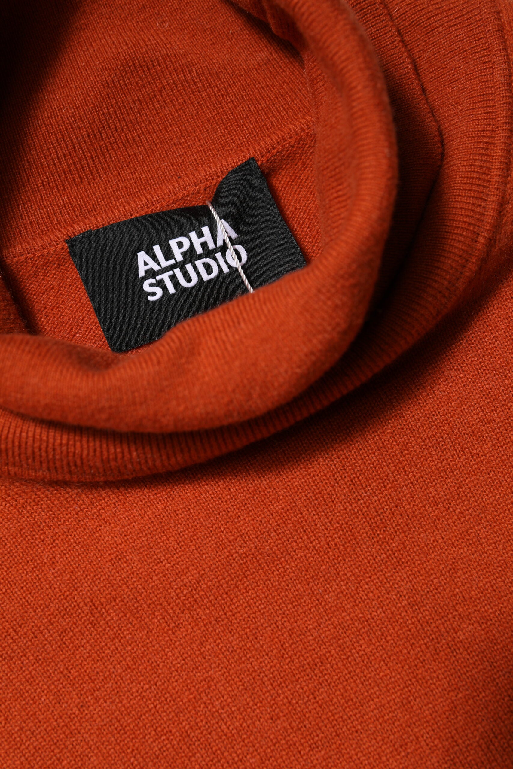 Dark Orange Long Sleeves Turtleneck Sweater