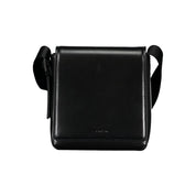 Sleek Black Shoulder Bag with Logo Detail