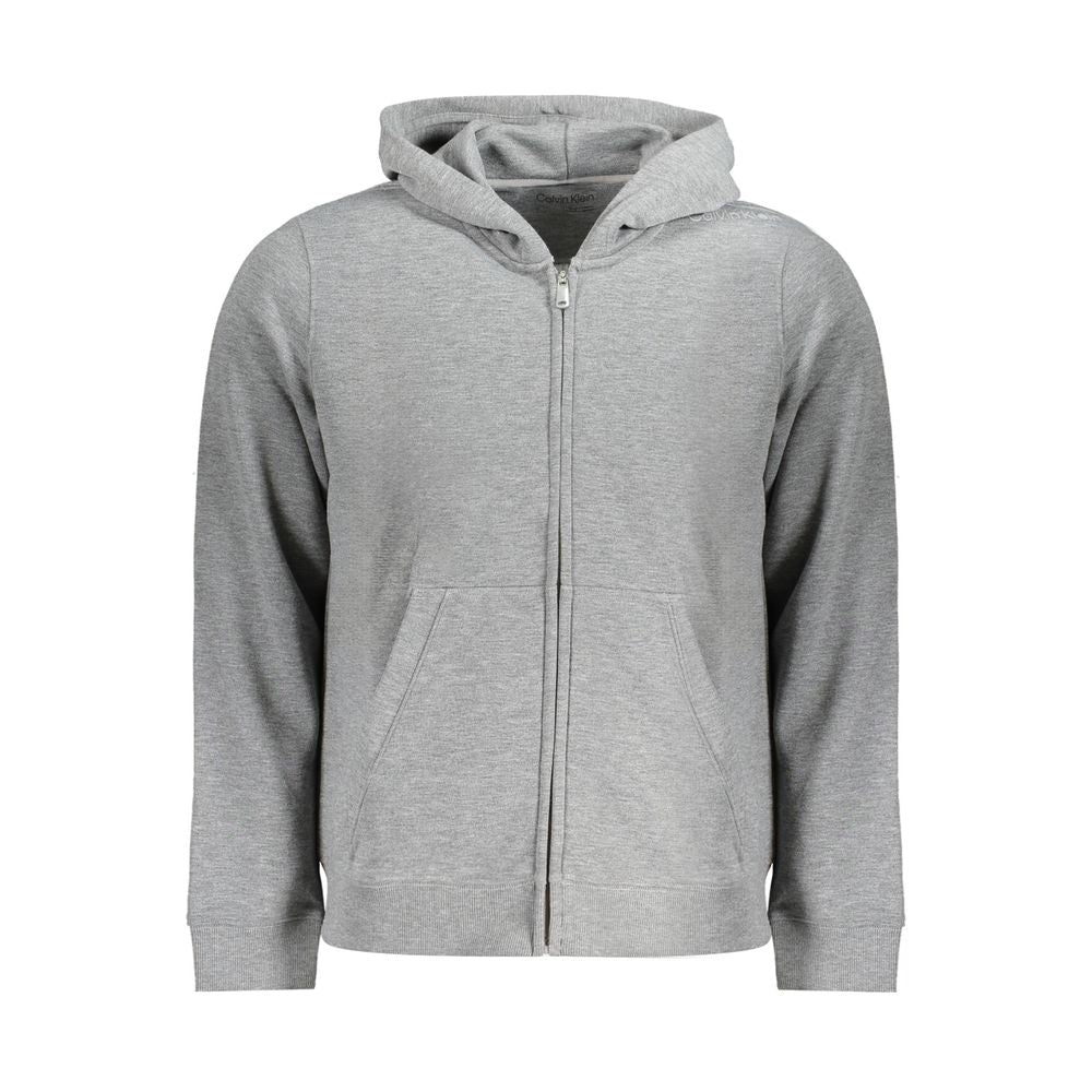 Grigio Polyester Men Hoodie