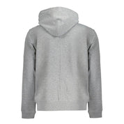 Grigio Polyester Men Hoodie