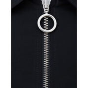 Black Polyester Jackets & Coat