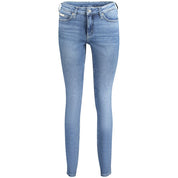 Blue Cotton Women Jeans