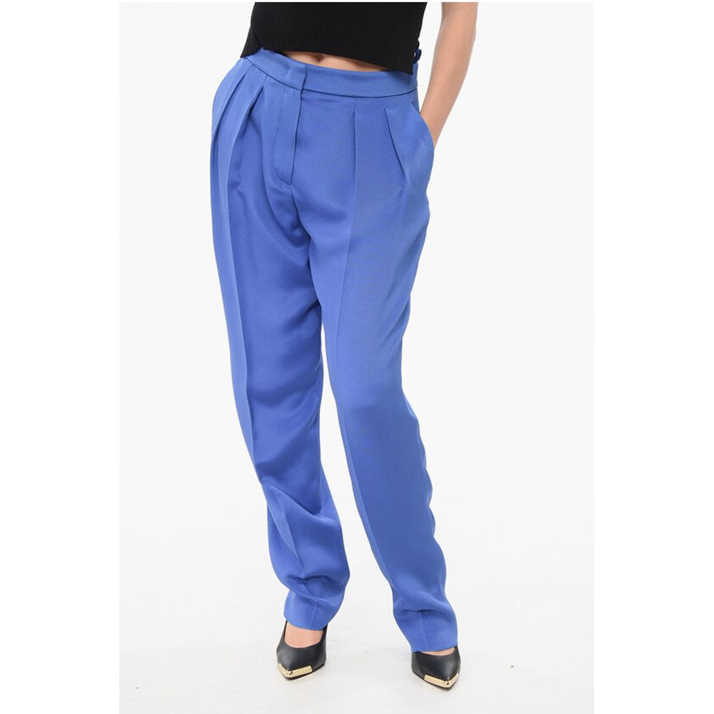 Silk Pleated Pants