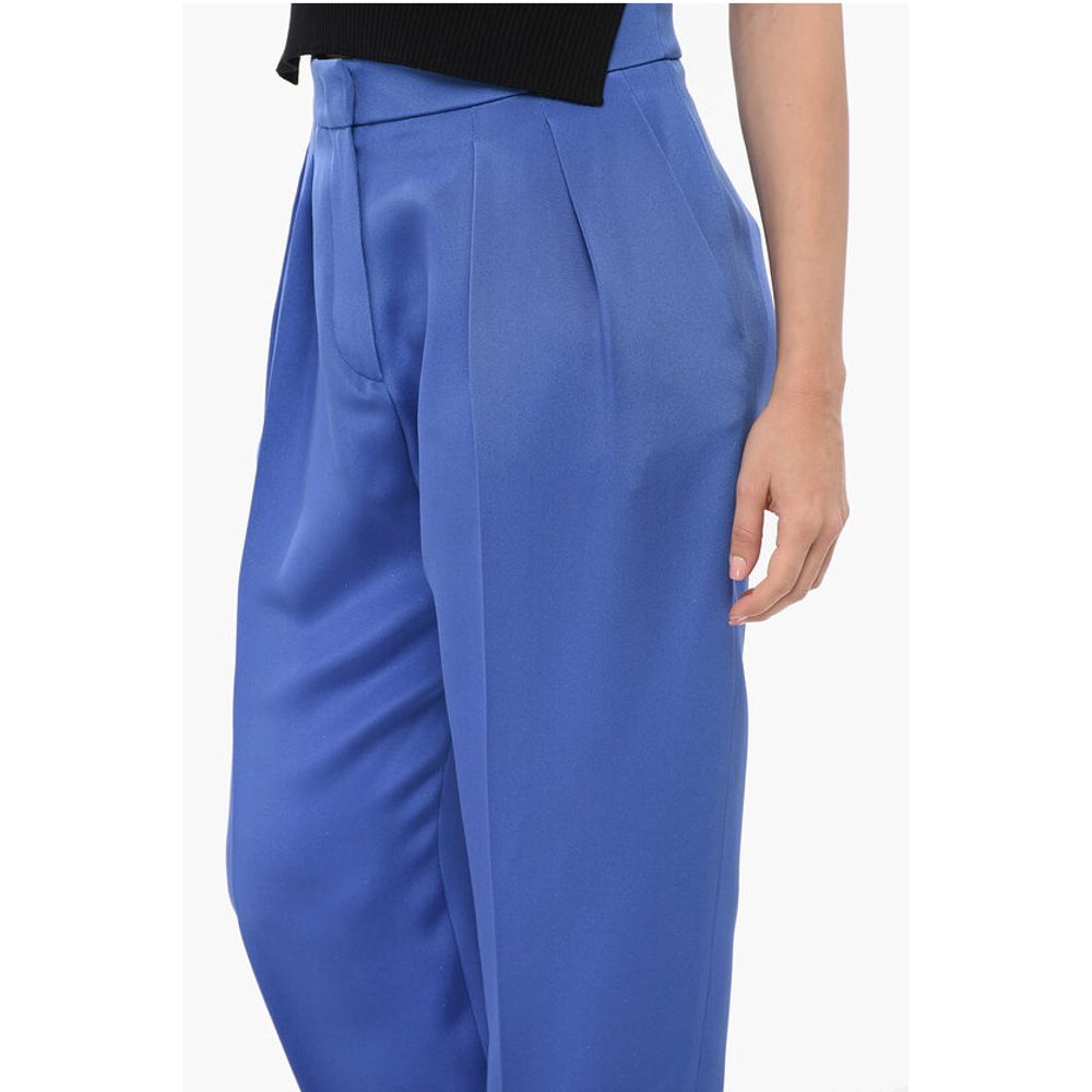 Silk Pleated Pants