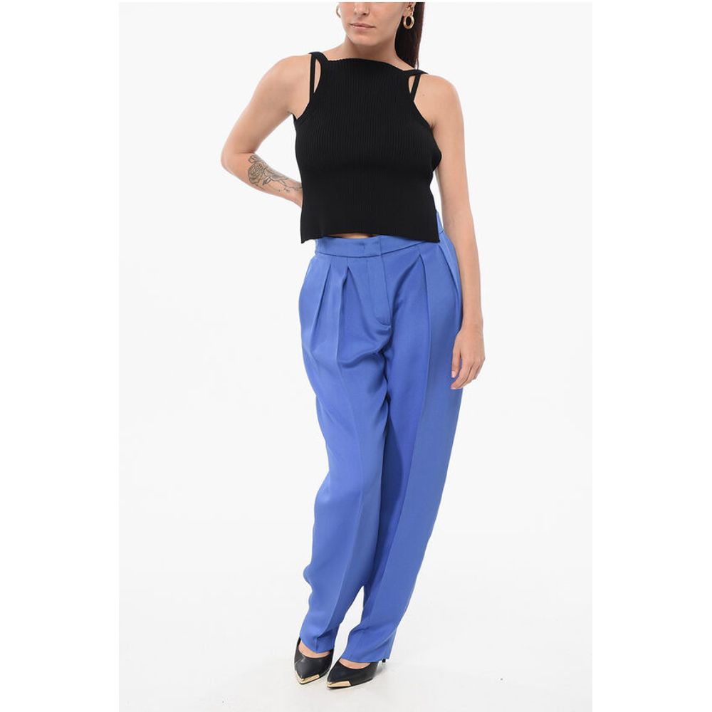 Silk Pleated Pants