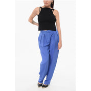 Silk Pleated Pants