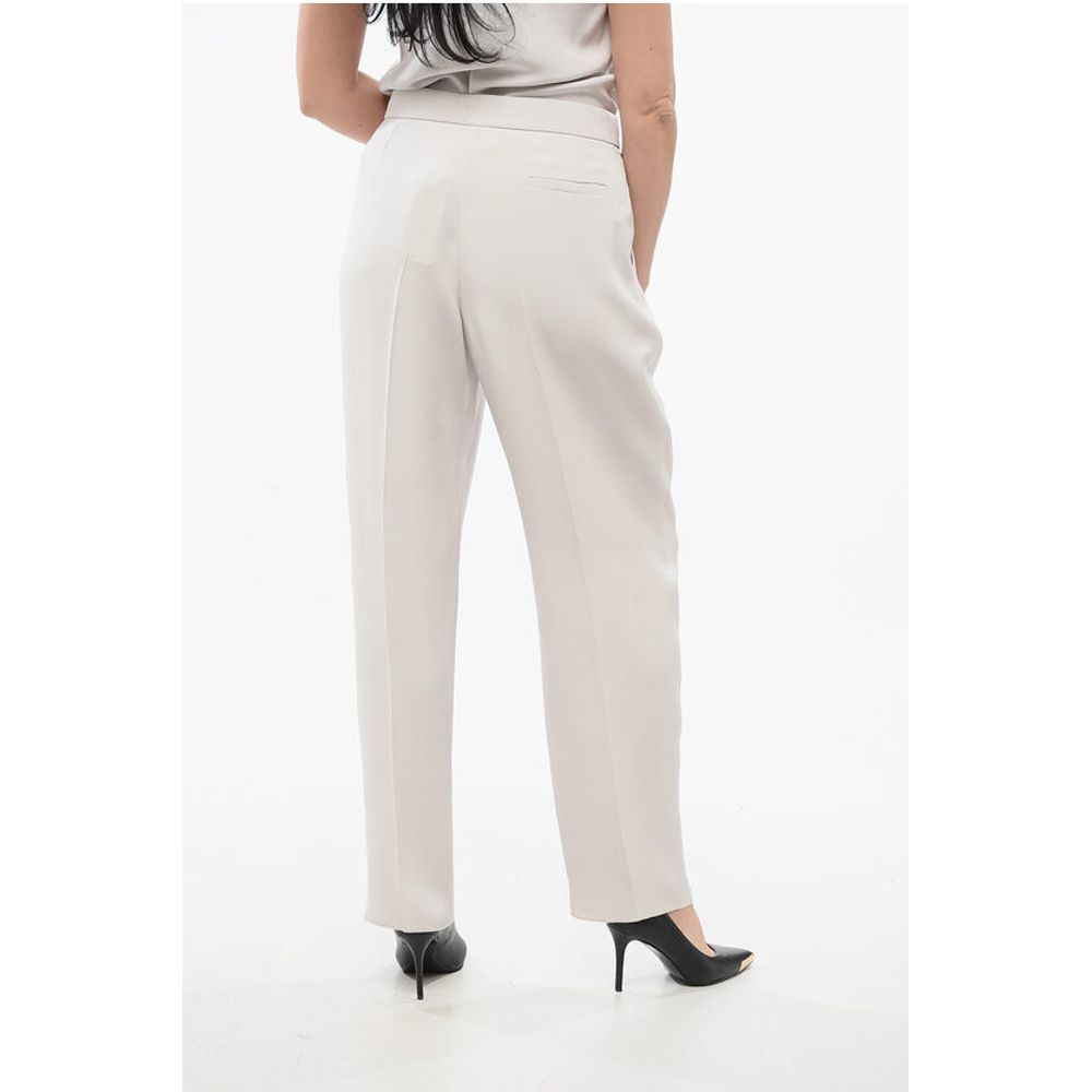 Silk Pleated Pants