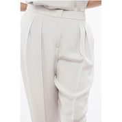 Silk Pleated Pants