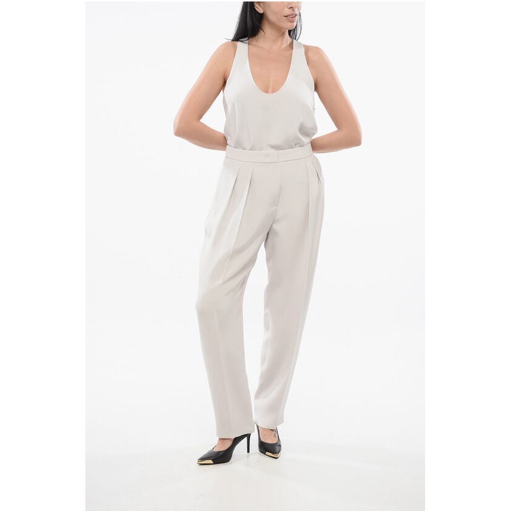 Silk Pleated Pants