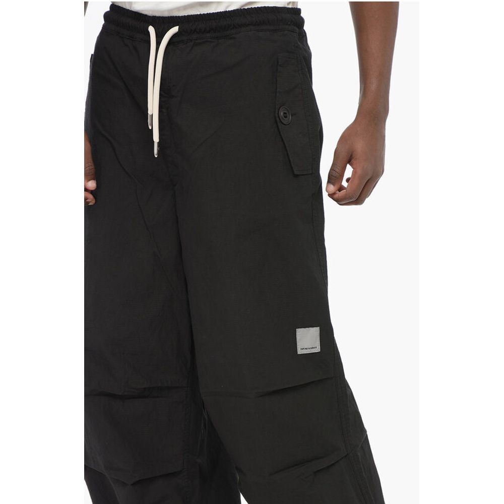 EMPORIO Loose Fit Pants with Drawstringed Ankle