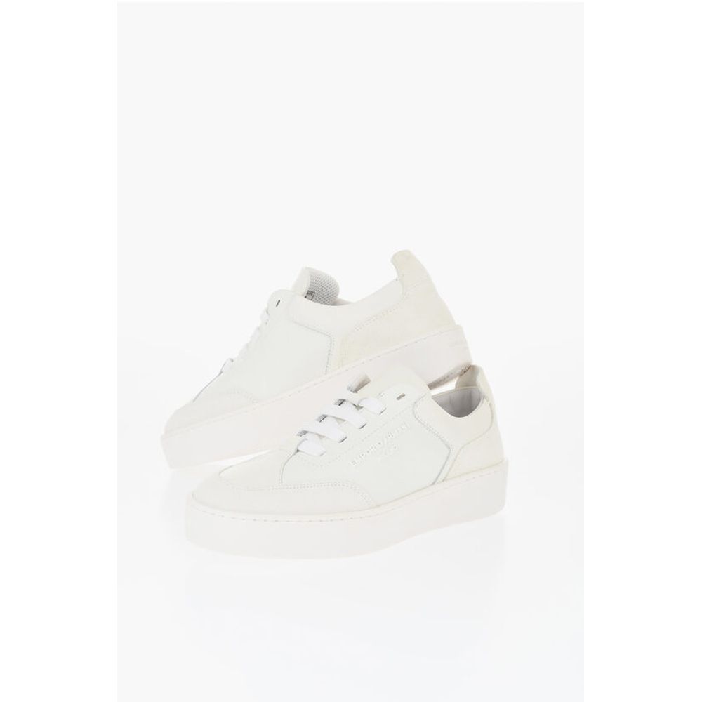 Hammered Leather Low-Top Sneakers