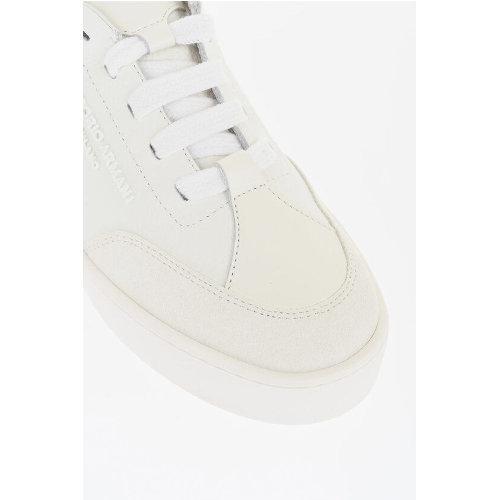 Hammered Leather Low-Top Sneakers