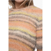 Stripped M-ICAELA Sweater with Brushed Effect