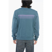 Brushed Cotton S-GINN-E3 Crewneck Sweatshirt With Logo Print