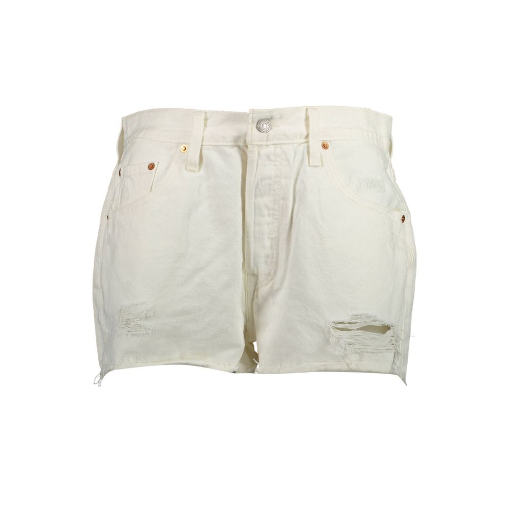 White Cotton Women's Shorts