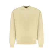 Beige Cotton Men Sweater