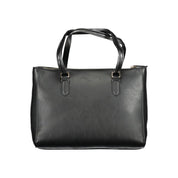 Black Polyurethane Women Handbag