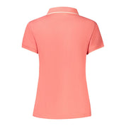 Pink Cotton Women Polo Shirt