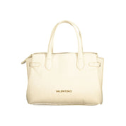 Beige Polyethylene Women Handbag