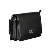 Black Polyester Women Handbag
