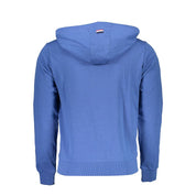 Blue Cotton Men Sweater Hoodie