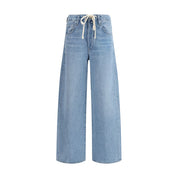Light Blue Cotton High-Waisted Jean
