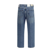 Light Blue Cotton High-Waisted Jean