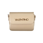 Beige Polyethylene Women Handbag