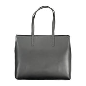 Black Polyester Women Handbag