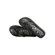 Black Polyester Women Sandal