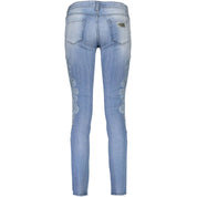 Light Blue Cotton Women Jeans